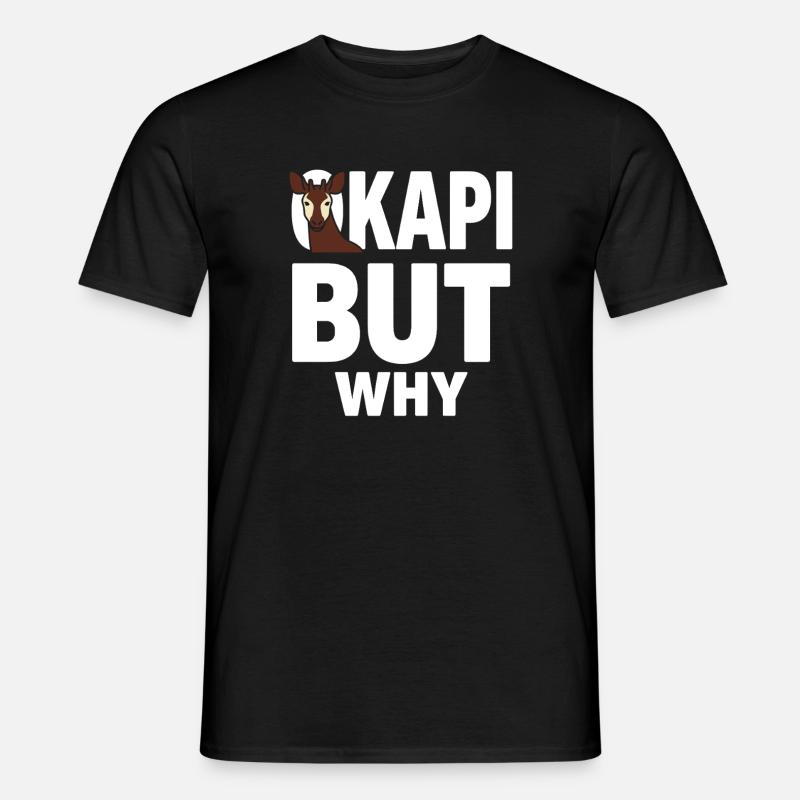 Okapi-liebhaber Okapi-tier Seltene Tierweltliebe - Männer T-Shirt - Schwarz