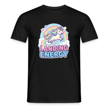 Landing Energy Unicorn Rainbow - Men's T-Shirt - black - Front - AI Model Male 178 light (178cm)