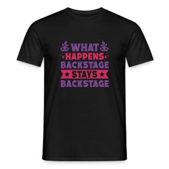 Théâtre musical Ce qui se passe reste en coulisses Acteur - T-shirt homme - noir - Devant - AI Model Male 178 light (178cm)