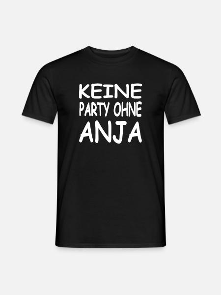 Anja - Männer T-Shirt - Schwarz