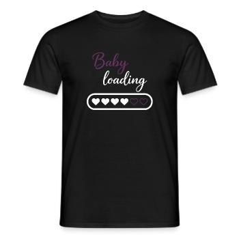 Baby Loading Herzprogress - Männer T-Shirt - Schwarz - Vorne - AI Model Male 178 light (178cm)