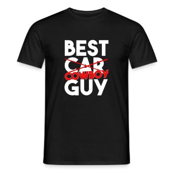 Meilleur Cowboy Guy, Slogan drôle du western - T-shirt homme - noir - Devant - AI Model Male 178 light (178cm)