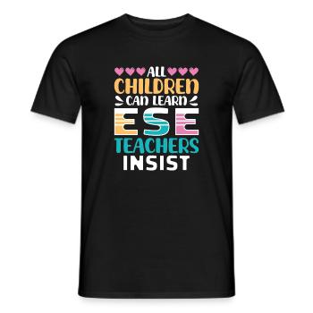 Gifts for ESE Teachers - Men's T-Shirt - black - Front - AI Model Male 178 light (178cm)