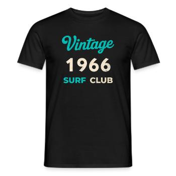 Vintage 1966 Surf Club Retro Geburtsjahr Geschenk - Männer T-Shirt - Schwarz - Vorne - AI Model Male 178 light (178cm)