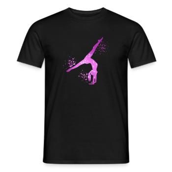Gymnaste Fille Gymnastique Acrobatie - T-shirt homme - noir - Devant - AI Model Male 178 light (178cm)