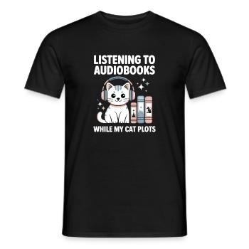Cadeau de lecture de rat de livre pour fans de livres Cats - T-shirt homme - noir - Devant - AI Model Male 178 light (178cm)