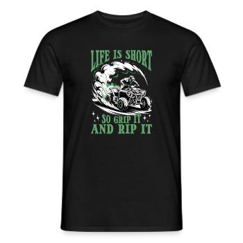 Quad ATV Garçons Hommes Quad Wheeler - T-shirt homme - noir - Devant - AI Model Male 178 light (178cm)