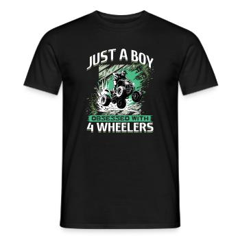 Quad ATV Garçons Hommes Quad Wheeler - T-shirt homme - noir - Devant - AI Model Male 178 light (178cm)