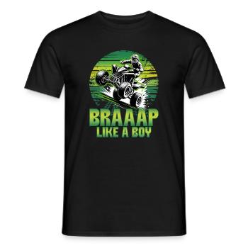 Quad ATV Garçons Hommes Quad Wheeler - T-shirt homme - noir - Devant - AI Model Male 178 light (178cm)