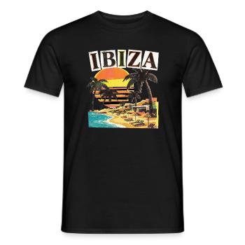 Ibiza Urlaub - Männer T-Shirt - Schwarz - Vorne - AI Model Male 178 light (178cm)