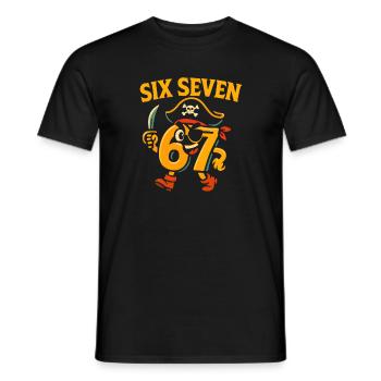 Six Sept 67 Pirate Italian Brainrot Humour Drôle - T-shirt homme - noir - Devant - AI Model Male 178 light (178cm)
