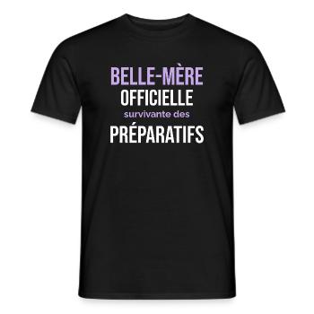 Belle-Mère Officielle — Survivante des Préparatifs - T-shirt homme - noir - Devant - AI Model Male 178 light (178cm)