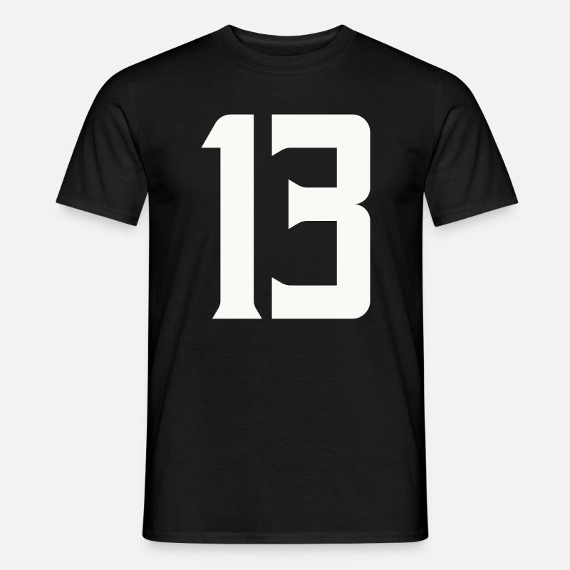 13 - Männer T-Shirt - Schwarz