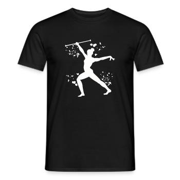 Gymnastin Mit Taktstock Rhythmische Sportgymnastik - Männer T-Shirt - Schwarz - Vorne - AI Model Male 178 light (178cm)
