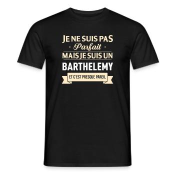Je Ne Suis Pas Parfait Mais Je Suis Un Barthele... - T-shirt homme - noir - Devant - AI Model Male 178 light (178cm)