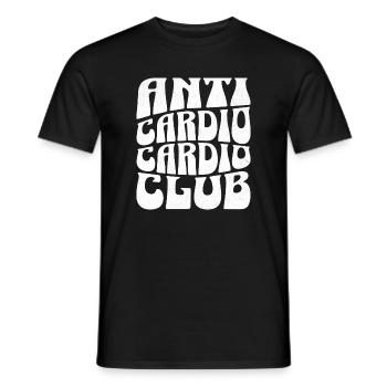 Anti Cardio Cardio Club – Gym Humor - Männer T-Shirt - Schwarz - Vorne - AI Model Male 178 light (178cm)