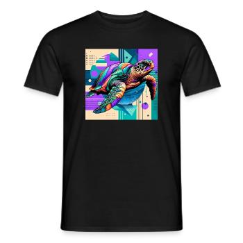 tortue - T-shirt homme - noir - Devant - AI Model Male 178 light (178cm)