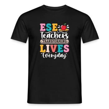 Geschenke für ESE-Lehrer - Männer T-Shirt - Schwarz - Vorne - AI Model Male 178 light (178cm)