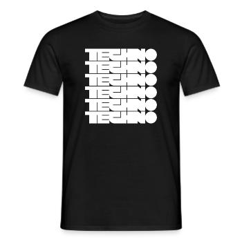 Techno Music Bold Abstract Geometry Logo - Männer T-Shirt - Schwarz - Vorne - AI Model Male 178 light (178cm)