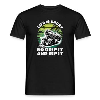 Quad ATV Garçons Hommes Quad Wheeler - T-shirt homme - noir - Devant - AI Model Male 178 light (178cm)