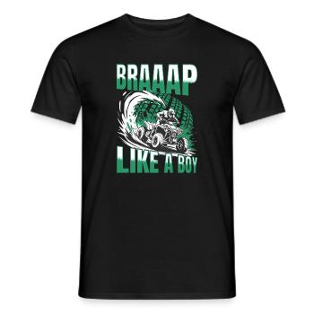 Quad ATV Garçons Hommes Quad Wheeler - T-shirt homme - noir - Devant - AI Model Male 178 light (178cm)