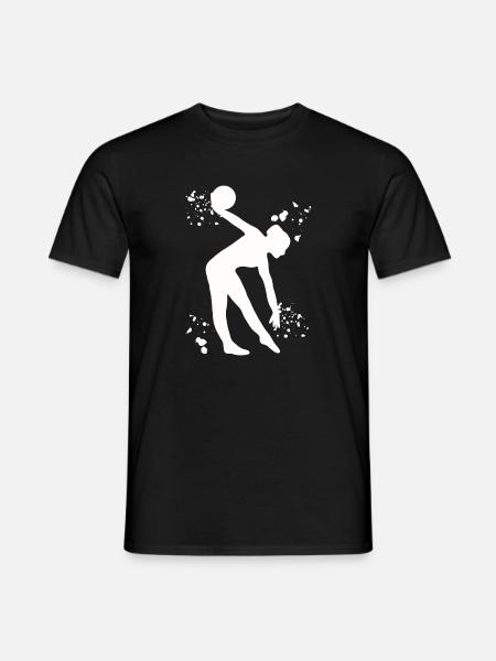 Gymnast with ball rhythmic gymnastics - Men's T-Shirt - black