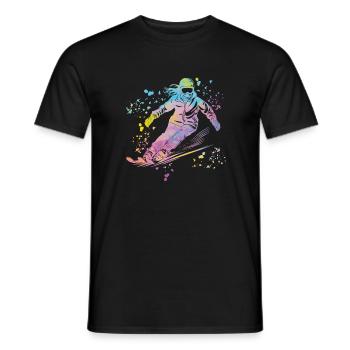 Ski alpin Sports d’hiver Ski nordique - T-shirt homme - noir - Devant - AI Model Male 178 light (178cm)