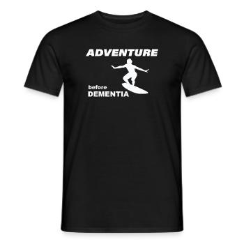SURF ADVENTURE - Men's T-Shirt - black - Front - AI Model Male 178 light (178cm)