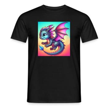 dragon - T-shirt homme - noir - Devant - AI Model Male 178 light (178cm)