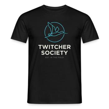 Twitcher Society Vogelbeobachtung von Äbelnabel und Vogelbeobachtung - Männer T-Shirt - Schwarz - Vorne - AI Model Male 178 light (178cm)