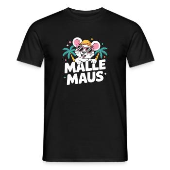 Mallemaus JGA Frauen Mallorca Fan Party Malle Maus - Männer T-Shirt - Schwarz - Vorne - AI Model Male 178 light (178cm)