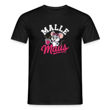 Mallemaus Bachelor Party Women Mallorca Fan Party Malle Mouse - Men's T-Shirt - black - Front - AI Model Male 178 light (178cm)