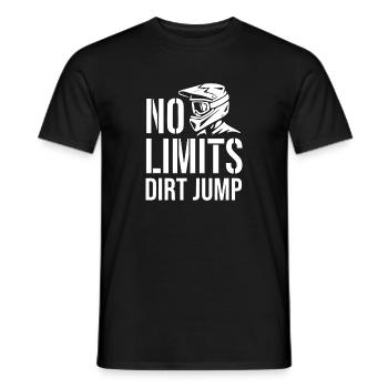 Dirt Jump No Limits Fahrrad Sprung - Männer T-Shirt - Schwarz - Vorne - AI Model Male 178 light (178cm)