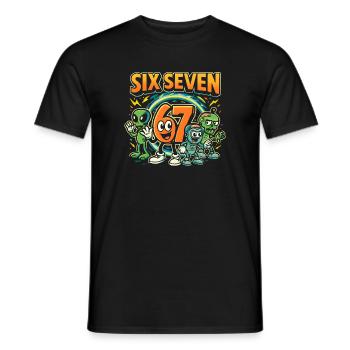 Six Seven 67 Italian Brainrot Nerd Humour Drôle - T-shirt homme - noir - Devant - AI Model Male 178 light (178cm)
