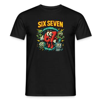 Six Seven 67 Italian Brainrot Nerd Humour Drôle - T-shirt homme - noir - Devant - AI Model Male 178 light (178cm)