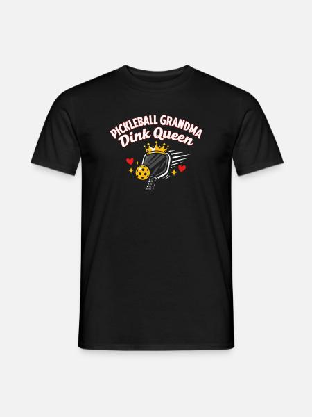 Pickleball Grandma Dink Queen Funny  - Men's T-Shirt - black