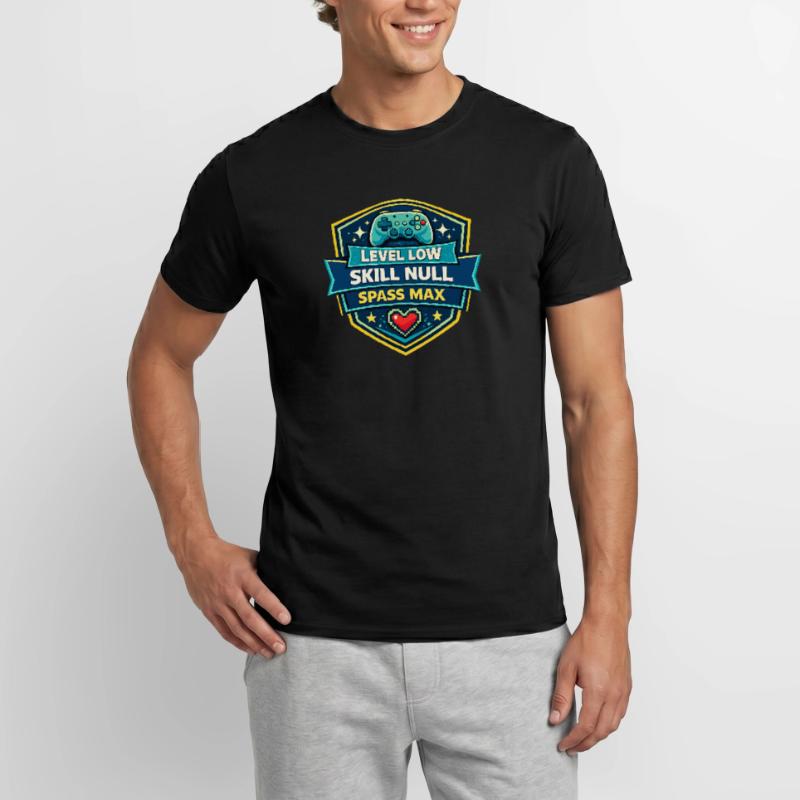 Level Low Skill Null Spass Max Männer T-Shirt