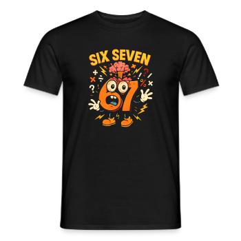 Six Seven 67 Italian Brainrot Nerd Humour Drôle - T-shirt homme - noir - Devant - AI Model Male 178 light (178cm)