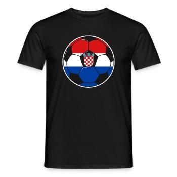 Football - Team Croatia - Men's T-Shirt - black - Front - AI Model Male 178 light (178cm)