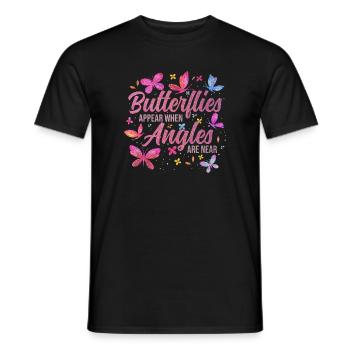 Inspiring Butterfly Monarch Butterfly Garden - Men's T-Shirt - black - Front - AI Model Male 178 light (178cm)