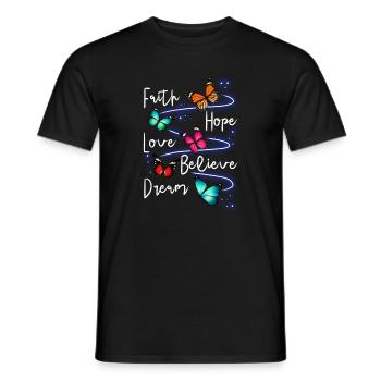 Inspiring Butterfly Monarch Butterfly Garden - Men's T-Shirt - black - Front - AI Model Male 178 light (178cm)