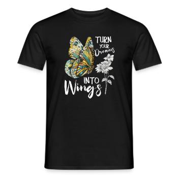 Inspiring Butterfly Monarch Butterfly Garden - Men's T-Shirt - black - Front - AI Model Male 178 light (178cm)