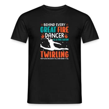 Danseuse de l’école de danse Vortex Dance - T-shirt homme - noir - Devant - AI Model Male 178 light (178cm)