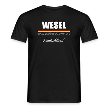 Wesel - Men's T-Shirt - black - Front - AI Model Male 178 light (178cm)