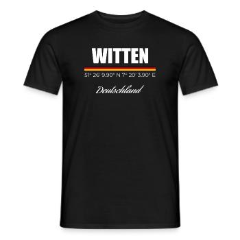 Witten - Männer T-Shirt - Schwarz - Vorne - AI Model Male 178 light (178cm)