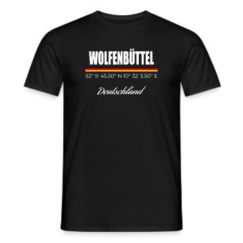Wolfenbüttel - Männer T-Shirt - Schwarz - Vorne - AI Model Male 178 light (178cm)