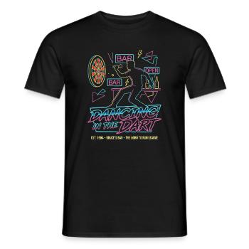 Darts Fun Shirt, Dancing in the Dart Shirt Hoodie, - Männer T-Shirt - Schwarz - Vorne - AI Model Male 178 light (178cm)