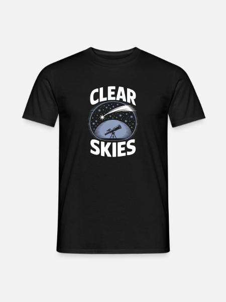 Clear Skies Telescope Stargazer - Men's T-Shirt - black