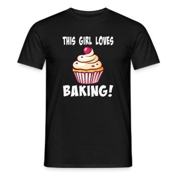 Kuchenliebhaberin Zimt Cupcake - Männer T-Shirt - Schwarz - Vorne - AI Model Male 178 light (178cm)