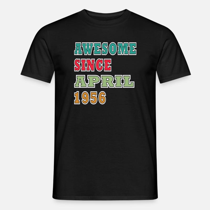 Awesome Since April 1956 - Männer T-Shirt - Schwarz